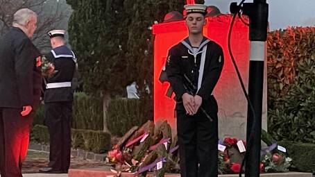 The Catafalque Party at the Berrima Dawn Service travelled from HMAS Albatross in Nowra. Picture by Jackie Meyers
