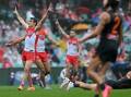 Swans midfielder Errol Gulden has played a major role in Sydney's win over GWS at the SCG. (Dean Lewins/AAP PHOTOS)