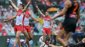 Swans midfielder Errol Gulden has played a major role in Sydney's win over GWS at the SCG. (Dean Lewins/AAP PHOTOS)