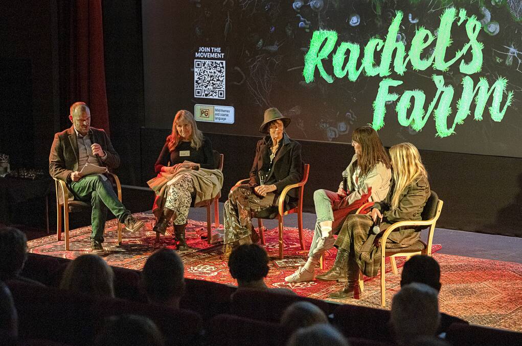 Actor and director Rachel Ward's (middle) documentary Rachel's Farm made its debut at the Empire Cinema on August 4, with a question ad answetr panel following the screening with Reece Proudfoot, Jill Cochram, Eilish Maloney and Brigid Kennedy. Picture by John Swainston