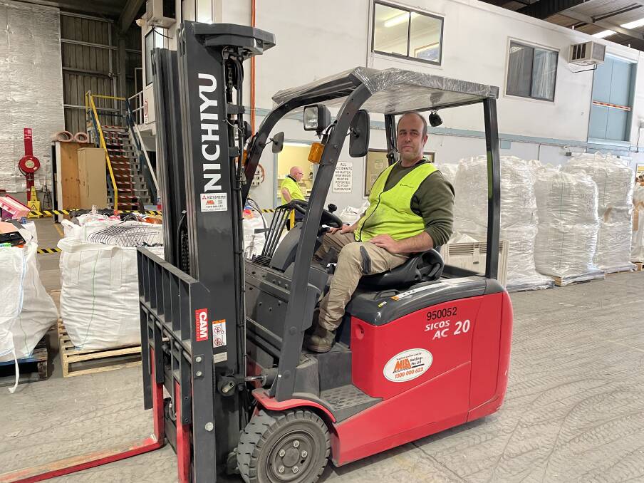 Andy Kalnin has been with DSA in the Highlands for almost 15 years, and loves helping other employees and driving the forklift. Picture by Briannah Devlin. 