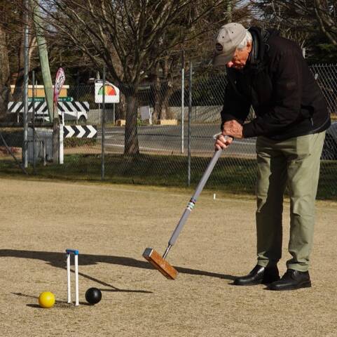 Ian Donald from the Canberra Croquet Club won the Silver Brooch tournament, which was hosted by the Southern Highlands Croquet Club. Picture supplied 