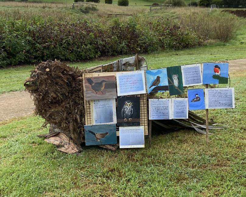 Students from Aurora Steiner High School were awarded for their creativity in the Southern Highlands Botanic Garden's Sculptures in the Gardens in 2022. Picture supplied.
