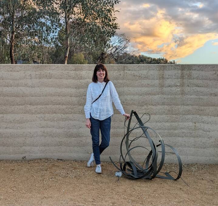 Samantha Stephenson explores the human experiences of unravelling and reforming through her work Gravity, which is featured in Sculptures in the Garden in Mudgee. Picture by Laura Sutton