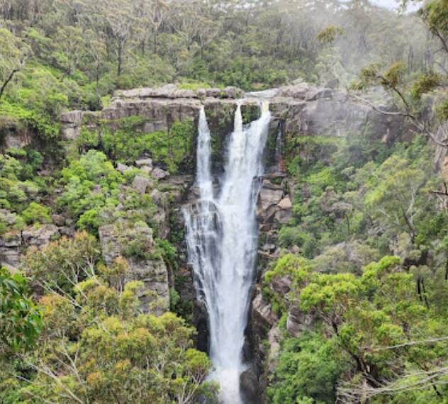 A bushwalker has been rescued from Carrington Falls overnight. Picture by Google Street View
