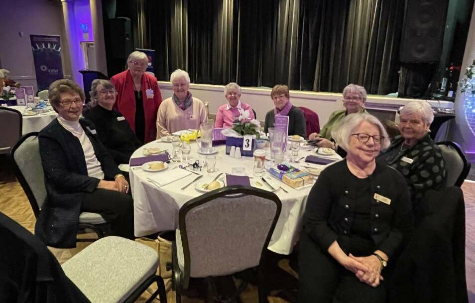 Southern Highland Evening VIEW Club members Robyn Miller, Jan Pretty, Val Bunyan, Sue Ireland, Marilyn Dickinson, Judy Coxhead, June Gotting, Kath Gasson and Janet Laverty attended the VIEW Club Gala Luncheon on May 11. Picture: Brianah Devlin
