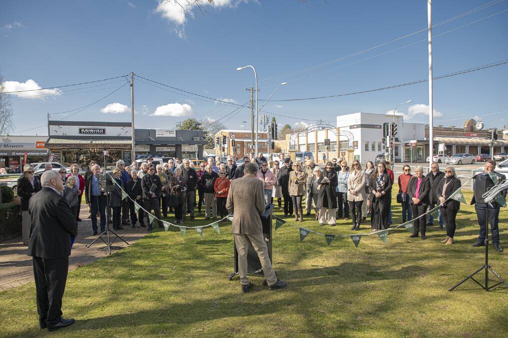 Members of the community gathered on July 18 to mark the completion of the Station Street project in Bowral. Picture by John Swainston