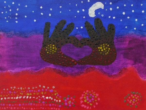 Six-year-old Izabella is one of many First Natiosn artists and creators that have their work displayed to honour NAIDOC week. Picture supplied
