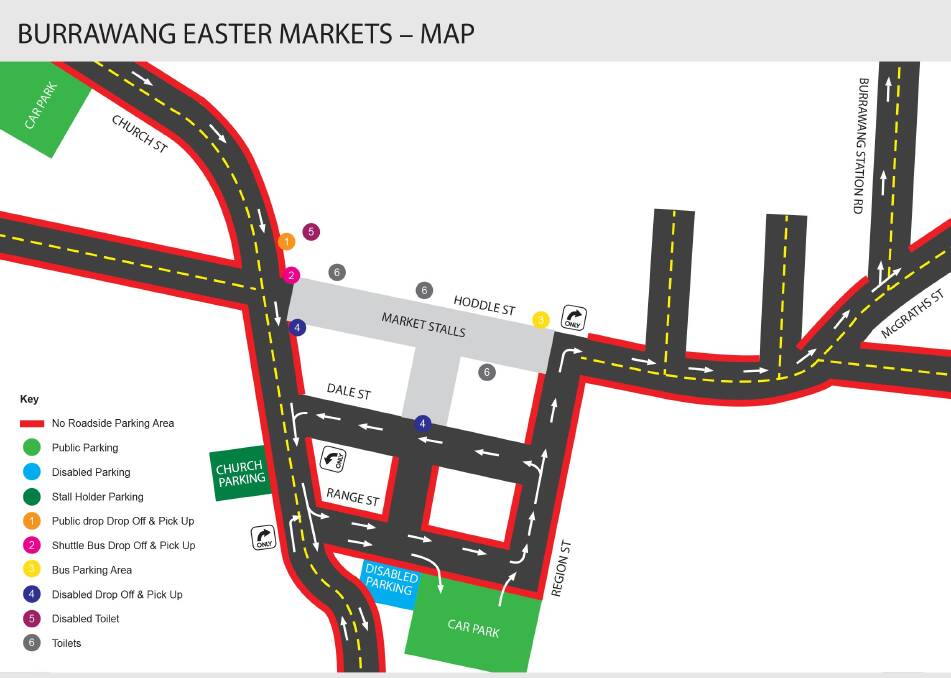 Road closures will be in place for the market on April 8. Picture supplied. 