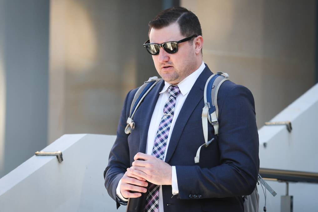 Keith Eshman leaving Wollongong courthouse on June 24. Picture by ACM
