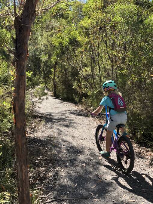 Mountain biking has been healing for Adam Cooper's 10-year-old daughter who suffers juvenile idiopathic arthritis. Photo supplied.