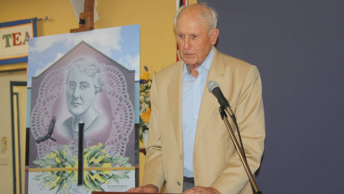 Bruce Morton talks about his great-aunt Emily Morton ahead of a new mural being unveiled in Nowra. Picture by Glenn Ellard.