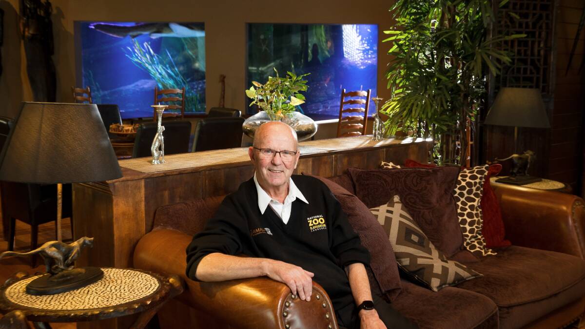 Richard Tindale in the lounge of the luxury Jamala Wildlife Lodge which alone attracts 15,000 guests a year. Picture by Sitthixay Ditthavong