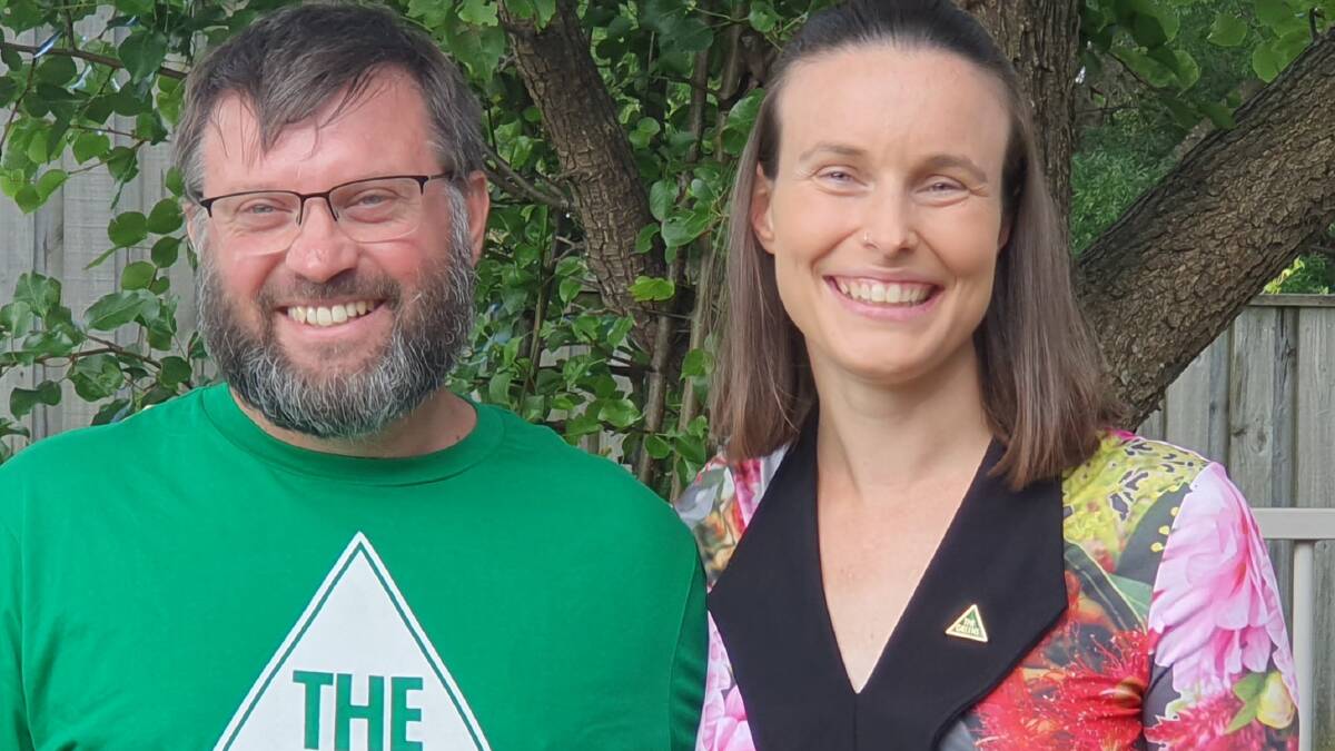 Greens candidate Jason Webster (left) and GP Amanda Heads. Picture supplied.