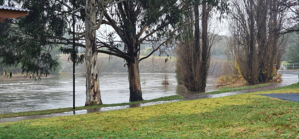 The Wollondilly River beside the riverwalk on Friday morning. Picture by Chris Gordon. 
