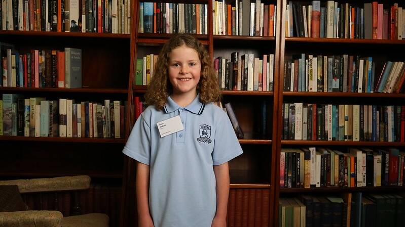 Chloe Oldfield is one just 18 students to clinch Gold in the WriteOn competition marking the Bowral Primary pupil as one of the state's best. Picture supplied. 