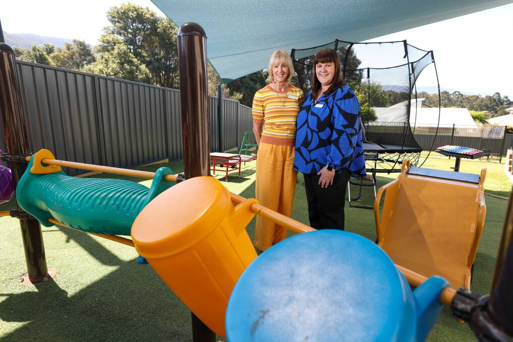 Principal Rowena Perritt and coordinator Raleigh Kerr pictured at Aspect South Coast School's newly renovated Corrimal campus. Picture: Adam McLean 