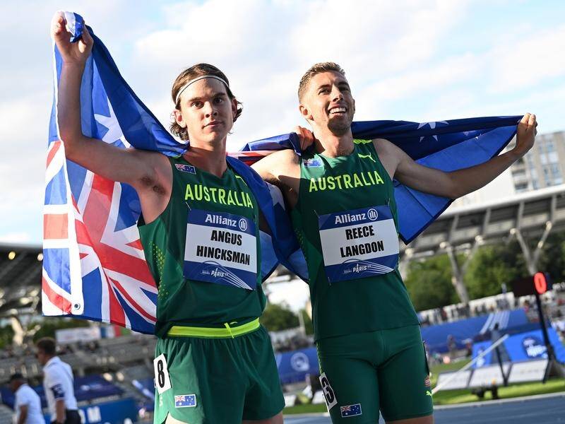 Angus Hicksman, left, and Reece Langdon have won final-day medals at the world para athletics. (PR HANDOUT IMAGE PHOTO)