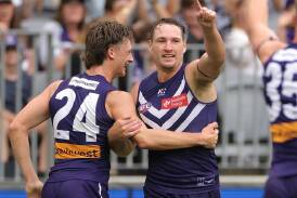 All signs point towards Brennan Cox returning from injury for the Dockers against Richmond. (Richard Wainwright/AAP PHOTOS)