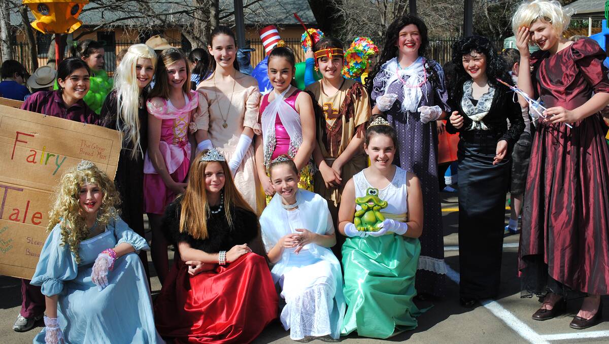 Rapunzel, pocohontas, the ugly step sisters the fairy godmother, sleeping beauty and many other fairtytale characters turned up to the St Thomas Aquinas Catholic School book parade. 