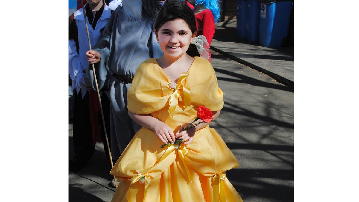Olivia Kurtzman dressed in her finest gown to take on the role of Bel from Beauty and the Beast.  